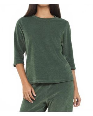 Lamade Santa Monica Velour Mitered Back Tee - Green