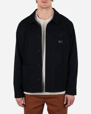 Hurley Bixby Flannel Lined Canvas Long Sleeve - Black