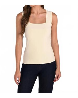 FRANK LYMAN Square Neck Knit Tank - Blue
