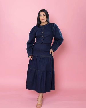 Peach Romina Skirt Set - Pink