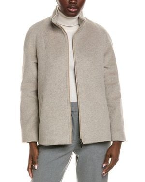 Cinzia Rocca Icons Wool-Blend Short Coat - Gray
