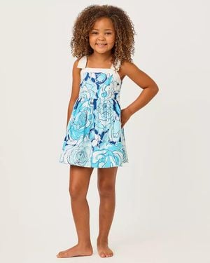 Lilly Pulitzer Girls Mini Cheri Dress - Blue