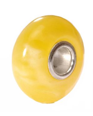 Trollbeads Alabaster Bead Charm For Bracelet - Yellow