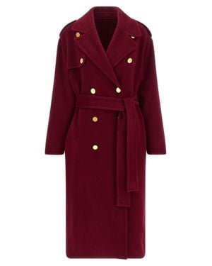 Alberta Ferretti Wool Coat - Red