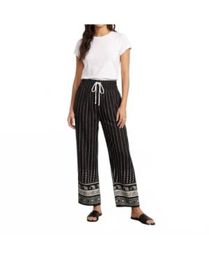 Step in Style Flowy Elephant Print Pant - Black