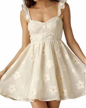 Storia Daisy Dress With Ruffle Strap - Natural
