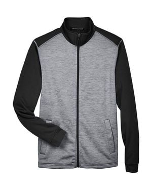 Devon & Jones Newbury Colorblock Mlange Fleece Full-Zip Jacket - Black