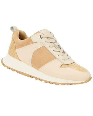 J.McLaughlin Emerson Leather & Suede Sneaker - White