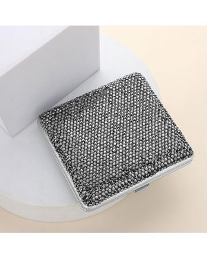 Fashnzfab Bling Square Money Clip Cigarette Case - Metallic