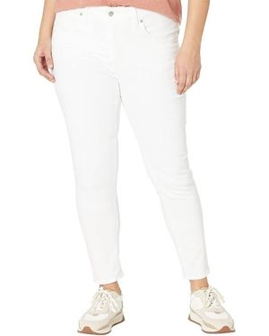 Madewell Plus 9 Jeans 14 Stretch Skinny 9" Mid-Rise Cropped Jdm108 - White