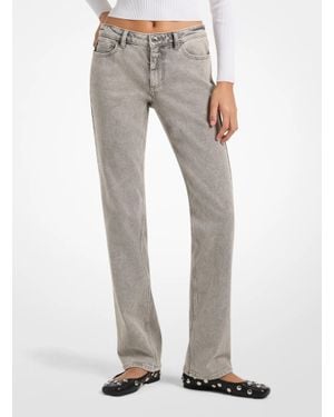 Michael Kors Mk Stretch Denim Cigarette Jeans - Gray