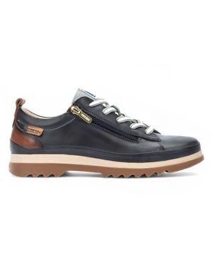 Pikolinos Ocean Leather Laces & Zipper Sneakers - Blue