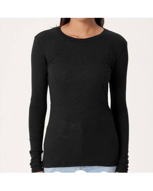 Goldie Tees Long Sleeve Draped Top - Black