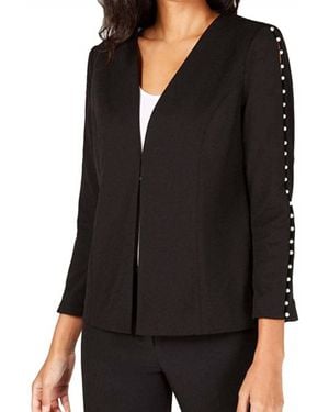 Alfani Pearl Embellished Jacket - Black