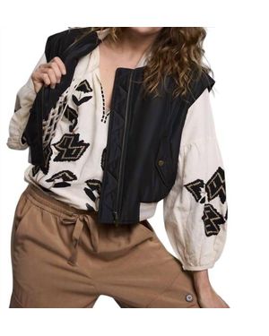 Summum Padded Bomber Jacket - Brown