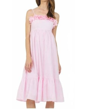 Stellah Strappy Midi Dress - Pink