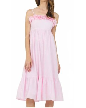 Stellah Strappy Midi Dress - Pink