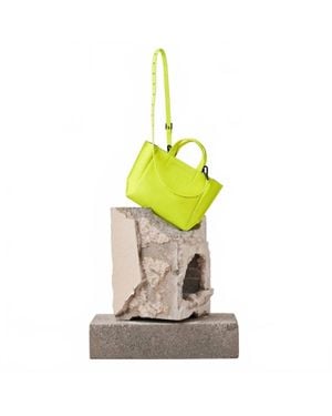 Ampersand As Apostrophe Leather Micro Tote Bag - Yellow