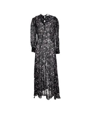 Isabel Marant Printed Maxi Dress - Black