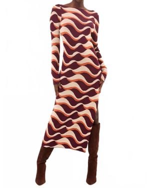 MISA Los Angles Cassie Midi Dress - Red