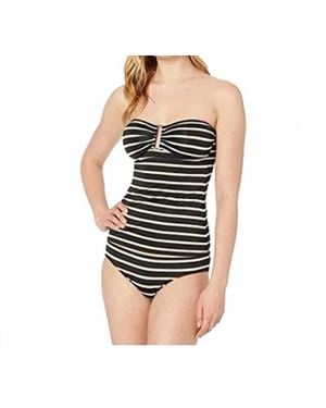 Ralph Lauren Dylan Lurex Stripe Ring Front Bandini - Black