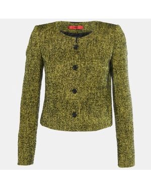 BOSS Boucle Collarless Jacket - Green