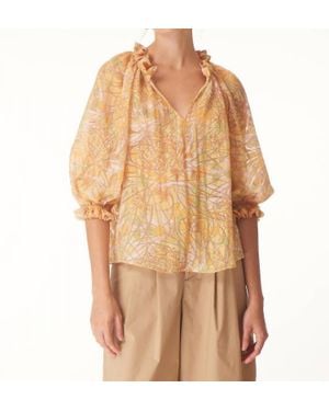 Gilner Farrar Sunshine Print Ellie Blouse - Natural