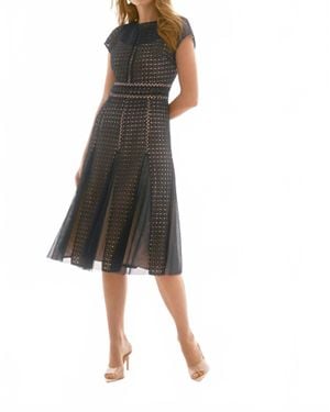 Joseph Ribkoff Lace Midi Dress - Black
