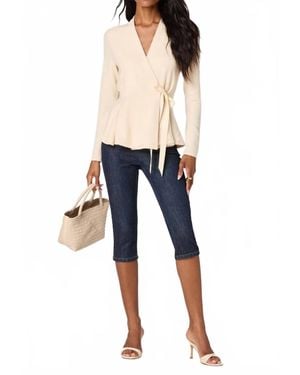 Astr Dayna Wrap Top - Blue
