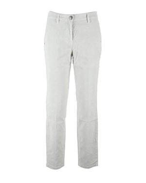 Jacob Cohen Marina Velvet Slim Pants - Gray