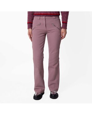 Bally Flared High-Waisted Stretch Pants - Purple