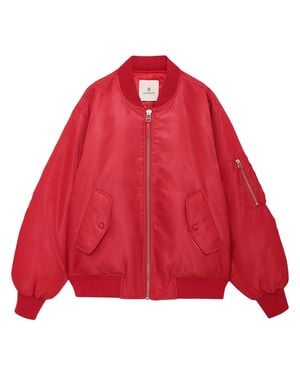 Anine Bing Leon Classic Bomber Jacket - Red