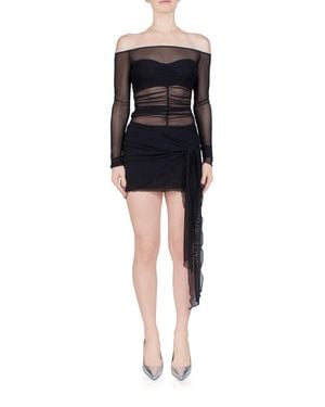 Bec & Bridge Marina Long Sleeve Mini Dress - Black