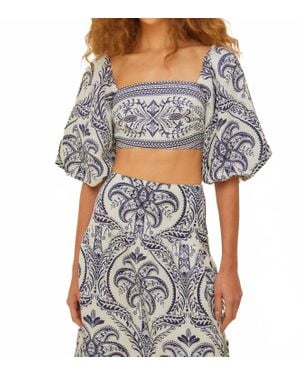 FARM Rio Tropical Cameo Blouse - Gray