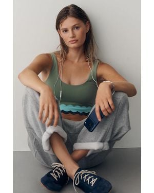 Beach Riot Marin Scalloped Crop Top - Gray