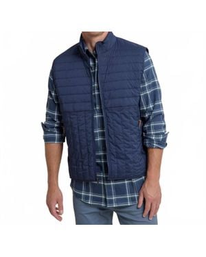 Southern Tide Whitemarsh Packable Quilted Vest - Blue