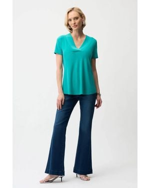 Joseph Ribkoff Silky Knit Flared Top - Blue