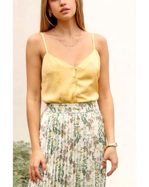Greylin Maja Button Up Tank Top - Yellow