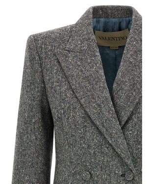 Valentino Garavani Virgin Wool Blazer - Gray