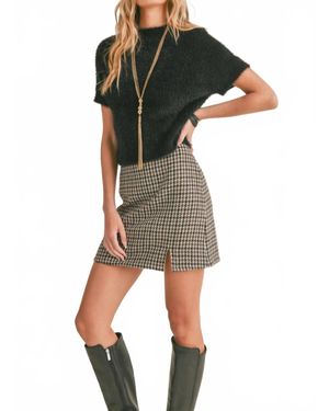 Sadie & Sage Rudy Ribbed Short Sleeve Sweater - Green