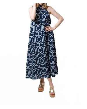 Holly Shae Design Blythe Lattice Cove Dress - Blue