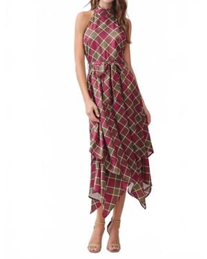 TCEC The Olivia Plaid Dress - Red
