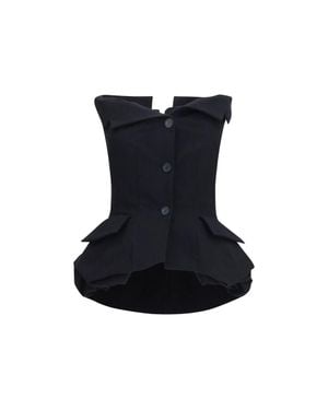 Magda Butrym Silk Waistcoat Clothing - Black