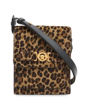 Versace Medusa Leopard Shoulder Bag - Metallic
