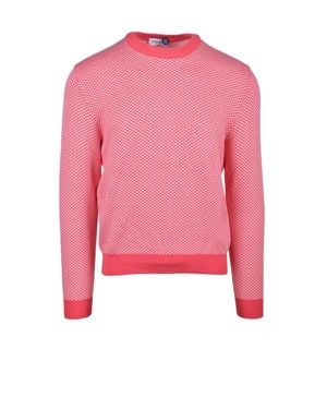 Heritage Crewneck Cotton Sweater - Pink