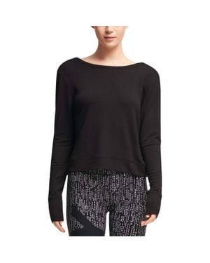 DKNY Sport V Back Fitness Sweatshirt - Black