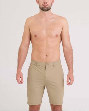 Saxx Underwear Co. Caddie Golf Short 8In - Natural