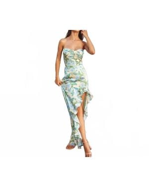 Dress Forum Asymmetrical Strapless Dress - Green