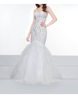 Colors Dress Mermaid Evening Dress - White