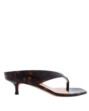 Bally Nyna 45 Tortoiseshell Patent Sandals - Black
